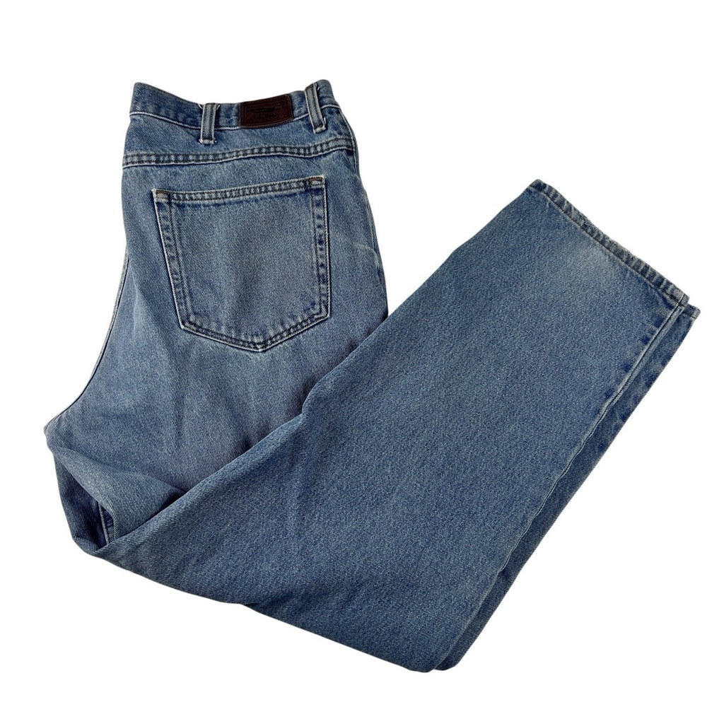 L.L. Bean Men's Relaxed Straight Jeans - Medium Blue Denim